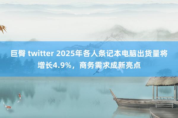 巨臀 twitter 2025年各人条记本电脑出货量将增长4.9%，商务需求成新亮点