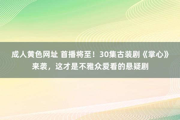 成人黄色网址 首播将至！30集古装剧《掌心》来袭，这才是不雅众爱看的悬疑剧