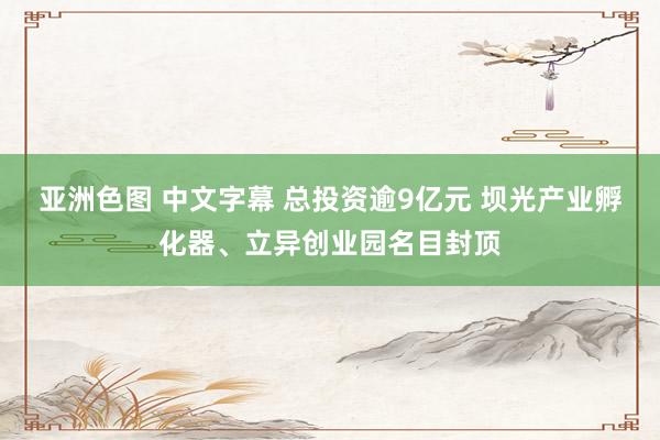 亚洲色图 中文字幕 总投资逾9亿元 坝光产业孵化器、立异创业园名目封顶