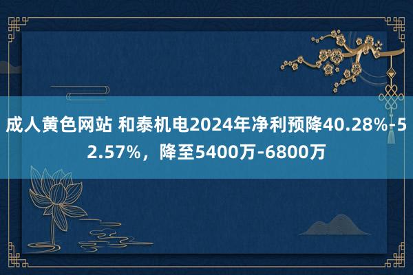 成人黄色网站 和泰机电2024年净利预降40.28%-52.57%，降至5400万-6800万