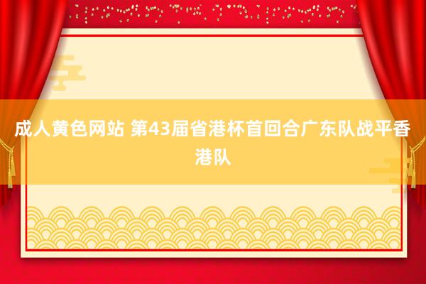成人黄色网站 第43届省港杯首回合广东队战平香港队