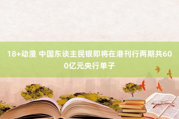 18+动漫 中国东谈主民银即将在港刊行两期共600亿元央行单子