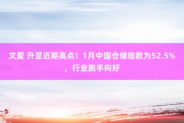 文爱 升至近期高点！1月中国仓储指数为52.5%，行业脱手向好
