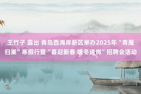 王竹子 露出 青岛西海岸新区举办2025年“青雁归巢”寒假行暨“喜迎新春 暖冬送岗”招聘会活动