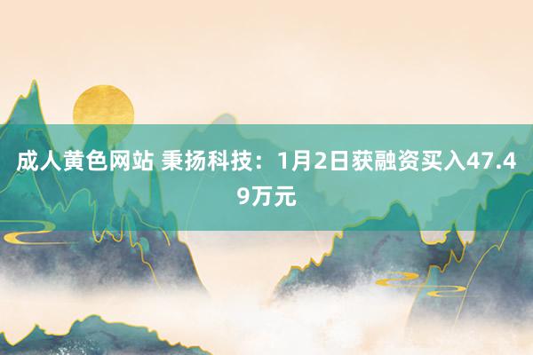 成人黄色网站 秉扬科技：1月2日获融资买入47.49万元