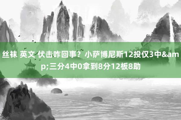 丝袜 英文 伏击咋回事？小萨博尼斯12投仅3中&三分4中0拿到8分12板8助