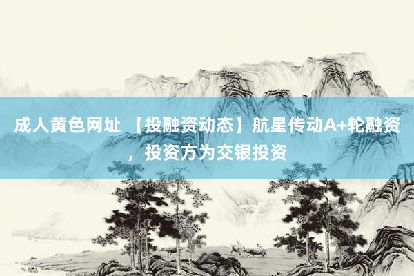 成人黄色网址 【投融资动态】航星传动A+轮融资，投资方为交银投资