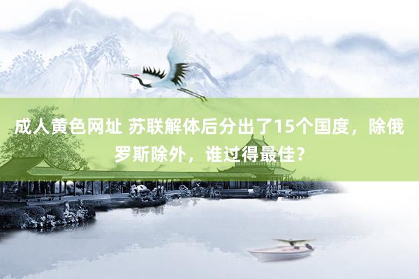 成人黄色网址 苏联解体后分出了15个国度，除俄罗斯除外，谁过得最佳？