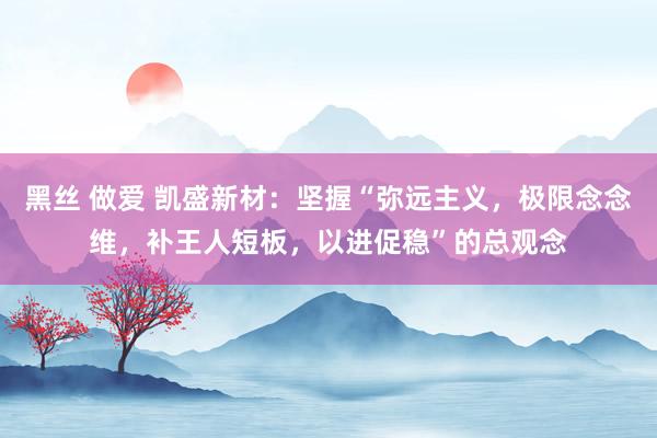 黑丝 做爱 凯盛新材：坚握“弥远主义，极限念念维，补王人短板，以进促稳”的总观念