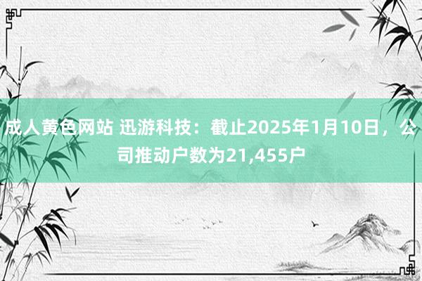 成人黄色网站 迅游科技：截止2025年1月10日，公司推动户数为21,455户