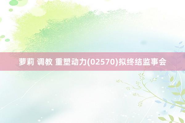 萝莉 调教 重塑动力(02570)拟终结监事会