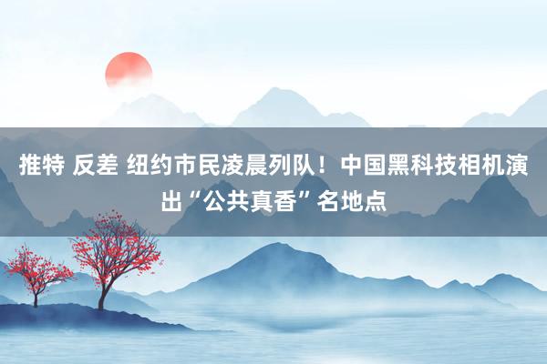 推特 反差 纽约市民凌晨列队！中国黑科技相机演出“公共真香”名地点