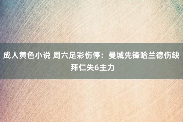 成人黄色小说 周六足彩伤停：曼城先锋哈兰德伤缺 拜仁失6主力